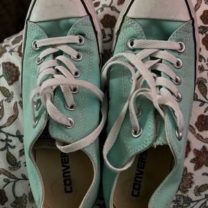 Converse Mint Green / Blue Low-Top Sneakers